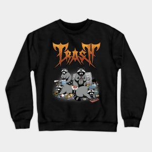 Trash Metal Raccoons Crewneck Sweatshirt